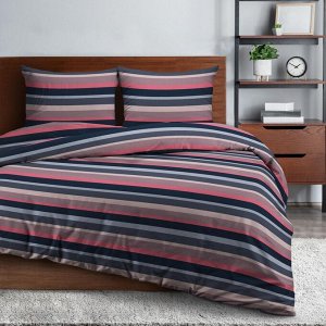 КПБ евро бязь "Wenge" Basic (70х70) рис. 60152-1 Stripes
