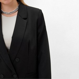 Пиджак женский двубортный MIST plus-size, цвет чёрный