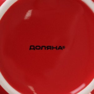 Кружка фарфоровая Доляна «Божья коровка», 370 мл, цвет красный