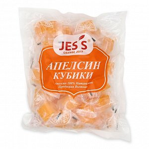 Конфеты апельсин желейные кубики, JESS, 500 гр