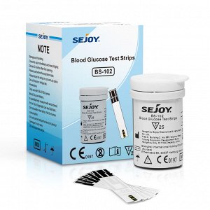 Тест-полоски &quot;Sejoy&quot; для глюкометра Blood Glucose BG-201,BG-202,BG-203 50 шт.