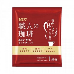 Кофе UCC МОЛОТЫЙ ДРИП-ПАКЕТ Rich blend, 7г*16 пакетиков