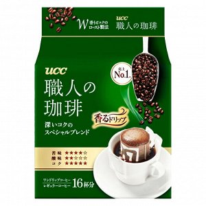 Кофе UCC МОЛОТЫЙ ДРИП-ПАКЕТ Special blend, 7г*16 пакетиков