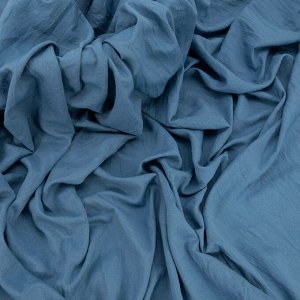 Ткань на отрез полиэстер с эффектом персика 220 см 17-4020 цвет голубой