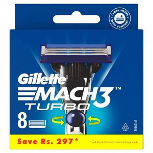 Сменные кассеты для бритья Gillette Mach3 Turbo 3D, 8 шт