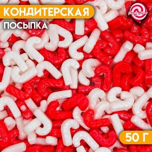 Новогодняя кондитерская посыпка «Карамельная трость», 50 г