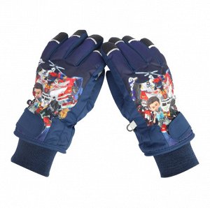 Перчатки для мальчика лыжные водонепроницаемые цвет: СИНИЙ