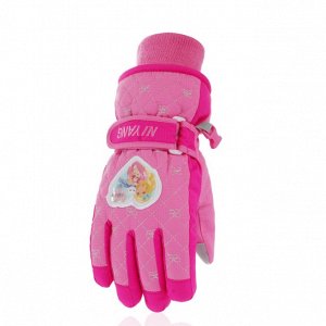 Перчатки для девочки лыжные утепленные водонепроницаемые цвет: РОЗОВЫЙ