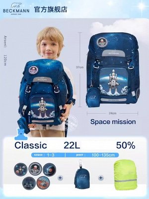 Рюкзак школьный детский Backmann Classic Space Mission 22л