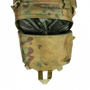 Рюкзак рыболовный с металической рамкой 60+5 л, цвет мох