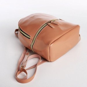 СИМА-ЛЕНД Мини-рюкзак из искусственной кожи на молнии, цвет пудровый