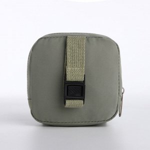 Рюкзак молодёжный из текстиля на молнии, наружный карман, сумочка, цвет зелёный