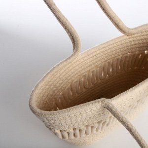 Сумка пляжная без застёжки, цвет молочный