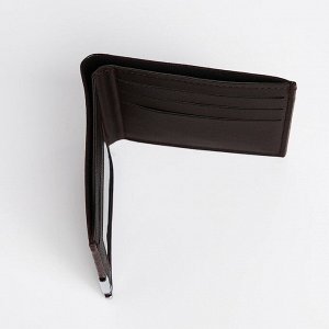 TEXTURA Портмоне мужское без застёжки, отдел для карт, для купюр, цвет коричневый