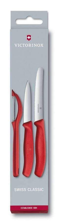 Набор из 3 ножей для овощей Swiss Classic: нож 8 см, нож 11 см, овощечистка VICTORINOX 6.7111.31