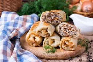 Блинчики с мясом 420 гр лоток (1/20) ТМ СМАК
