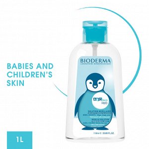 Bioderma ABCDerm Н2О Мицелярная вода для детей и младенцев Биодерма АВСдерм 1000 мл