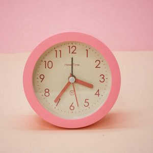 Часы-будильник "Style" 10х10х4,7см цв.розовый 8392-XD-02