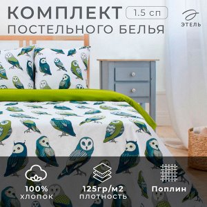 Постельное бельё 1.5-спальное «Этель. Совушки», поплин