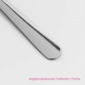 Вилка столовая из нержавеющей стали Доляна «Оптима», длина 17,8 см, толщина 1,2 мм, цвет серебряный