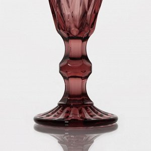 Бокал из стекла для шампанского Magistro «Круиз», 160 мл, 7x20 см, цвет розовый