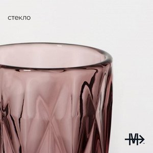 Бокал из стекла для шампанского Magistro «Круиз», 160 мл, 7x20 см, цвет розовый