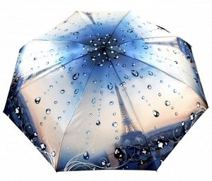 Зонт женский автомат МИНИ цвет Голубой меланж (DINIYA)