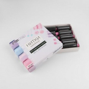 Нитки 40/2, 200 м, чёрные, №373