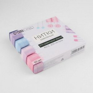 Нитки 40/2, 200 м, чёрные, №373
