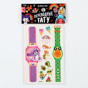 Переводные тату «Часики», 2 листа