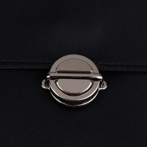 Застёжка для сумки, 3x3 см, цвет серебряный