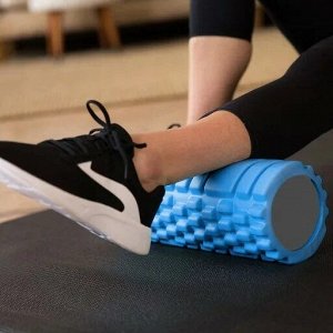 Валик массажный ролик для спорта, йоги, фитнеса 9,5х30х9,5см, спортивный