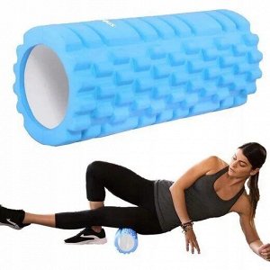 Валик массажный ролик для спорта, йоги, фитнеса 9,5х30х9,5см, спортивный