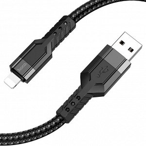 Кабель для зарядки и передачи данных Hoco U110 Lightning to USB нейлон 1.2м 3A