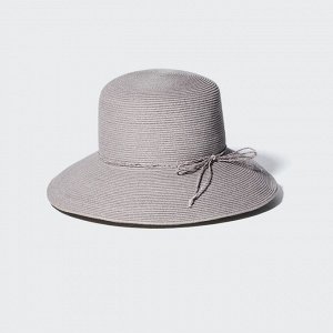 UNIQLO - плетеная шляпа с защитой от УФ -  04 GRAY
