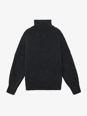 Aim Clothing Свитер свободного кроя крупной вязки, антрацит