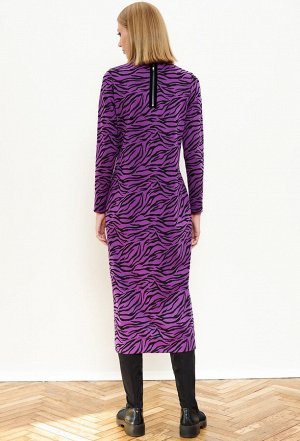 Платье Gizart 1113 фиолетово-черный