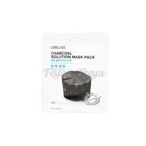 LEBELAGE CHARCOAL SOLUTION MASK PACK  Тканевая маска с древесным углем