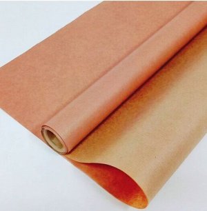 Бумага крафт 70 см х10 м односторонняя цвет персиковый