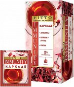 Fitto, чай травяной &quot;Immunity Каркаде&quot; 25 пакетиков по 37,5 г