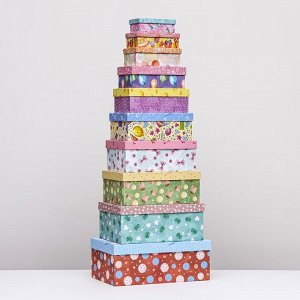 Набор коробок 10 в 1 "Тебе подарок от меня", 32,5 х 20 х 12,5- 12 х 7 х 4 см
