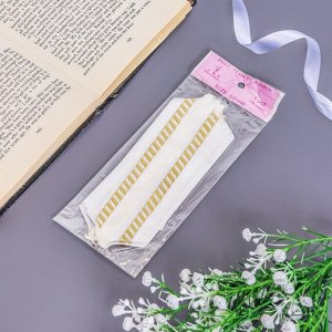 Бант - шар №5, бело - золотой