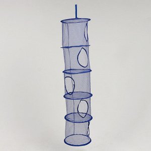 Корзина подвесная для игрушек, 5 секций, синего цвета, 27?27?110 см