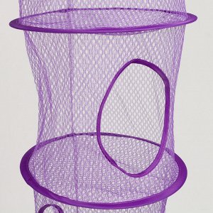 Корзина подвесная для игрушек, 3 секции, 27x27x70 см, МИКС