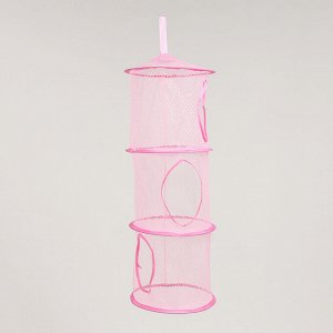 Корзина подвесная для игрушек, 3 секции, 27x27x70 см, МИКС