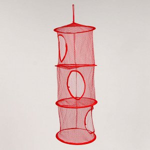 Корзина подвесная для игрушек, 3 секции, 27x27x70 см, МИКС