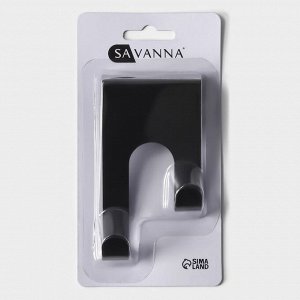 Крючок надверный SAVANNA Black Loft, металл, 11x6x5 см, цвет чёрный