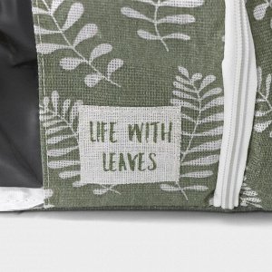Кофр для хранения вещей Доляна Leaves, 39x29x20 см, 24 л, зелёный