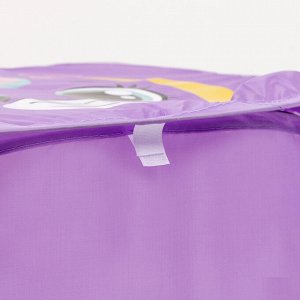 Корзина для хранения с крышкой «Единорожик», 42 х 42 х 42 см, фиолетовая