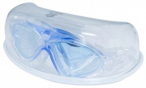 Взрослые очки-полумаска для плавания голубые ATEMI Z202